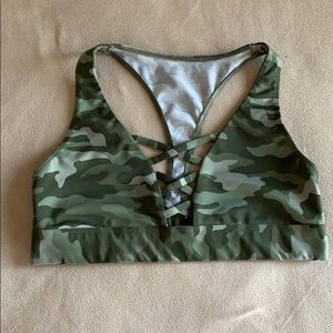 PINK camo sports bra